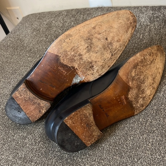 Boss Hugo Boss Mens Lace Up Wing Tip Oxford Black Leather Shoes 9 - Picture 12 of 15